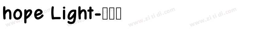 hope Light字体转换